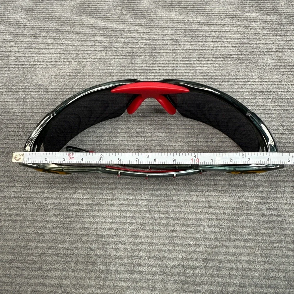 Pro-Grind 2001 Wrap Around Sports Sunglasses‎ Charcoal Red Semi-Rimless Tinted